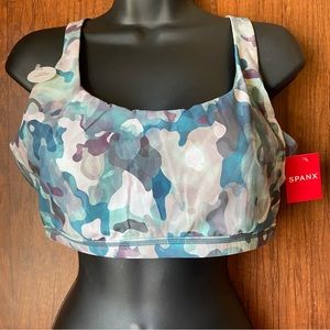 Spanx Printed Low Impact Sports Bra Large NEW